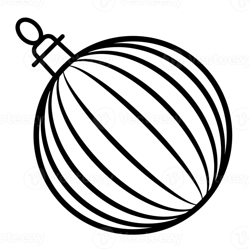 Outline Christmas decoration PNG with transparent background. 12588598 PNG