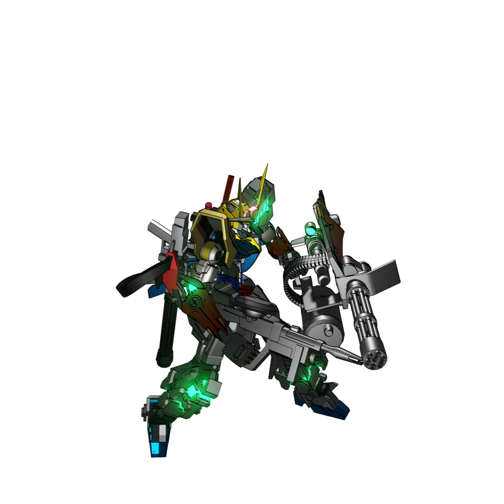 Mecha attack pose png