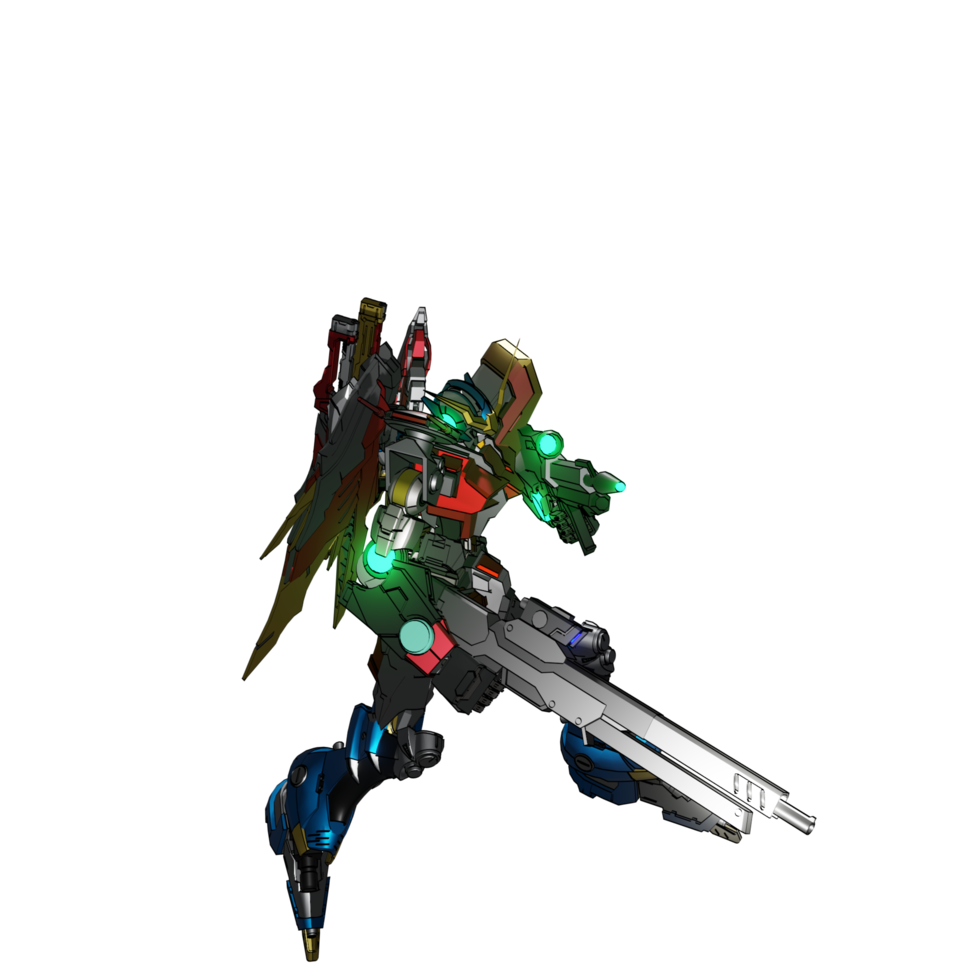 pose de ataque mecha png