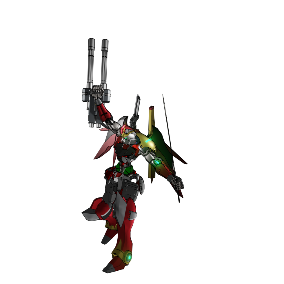 Mecha attack pose png