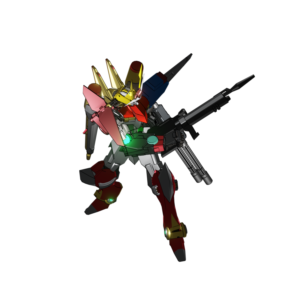 pose de ataque mecha png