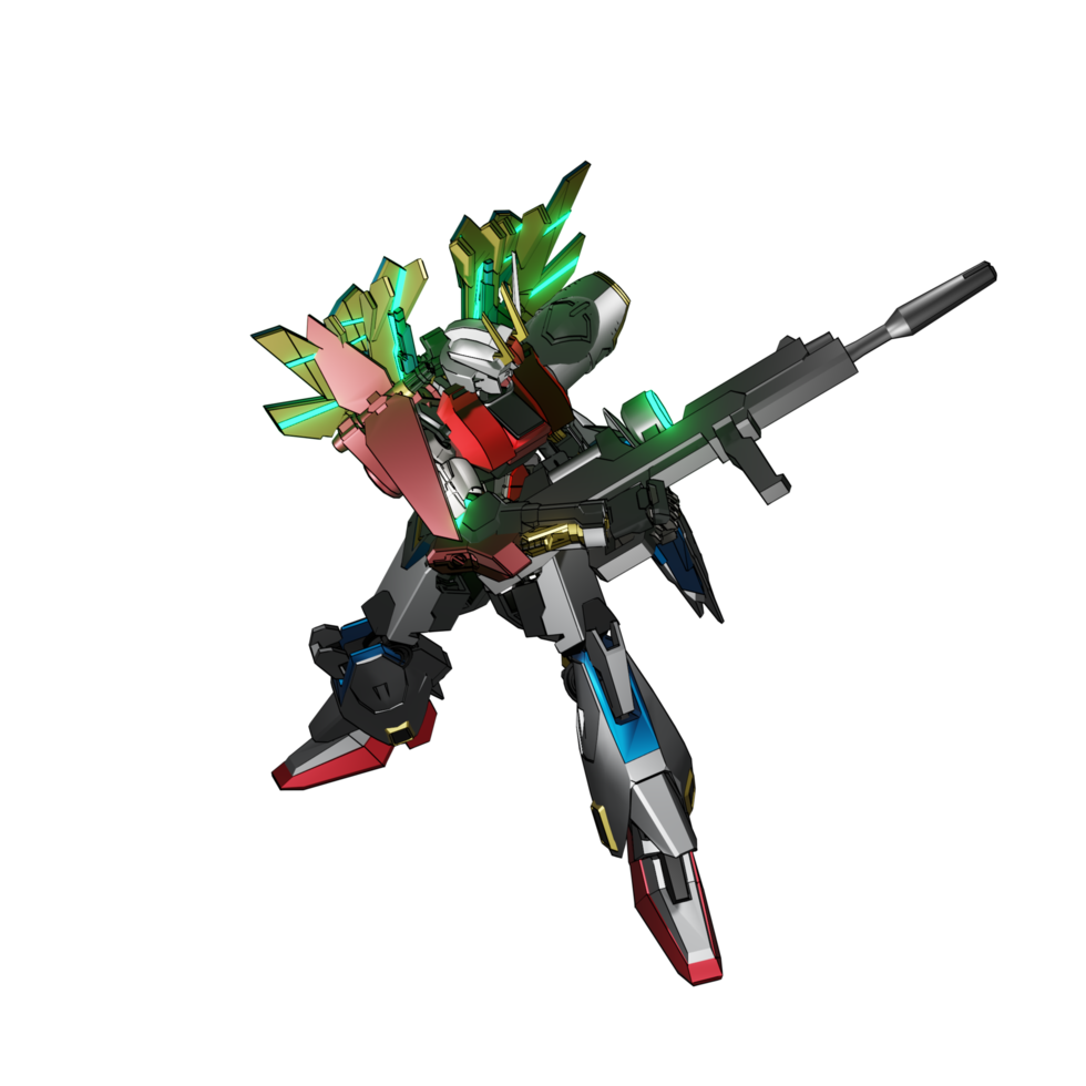 Mecha attack pose png
