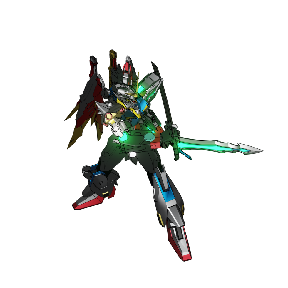 pose de ataque mecha png