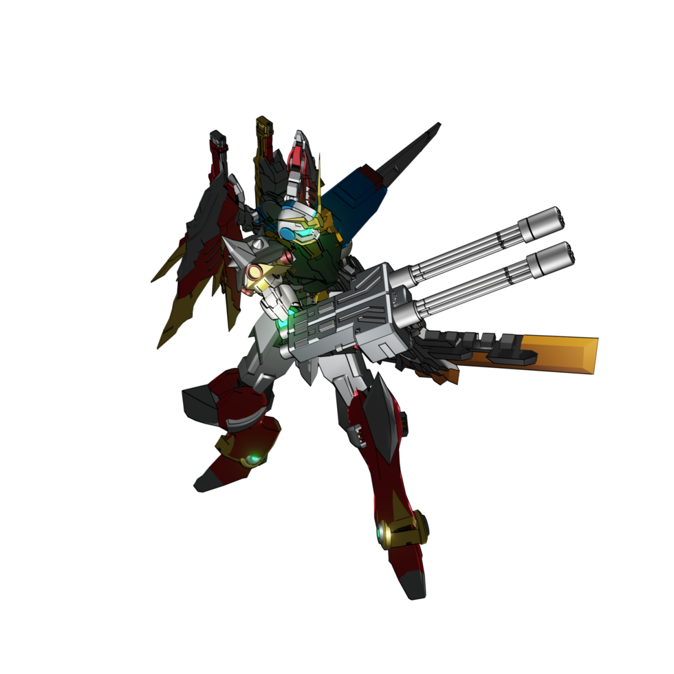 mecha redo till ge sig på png