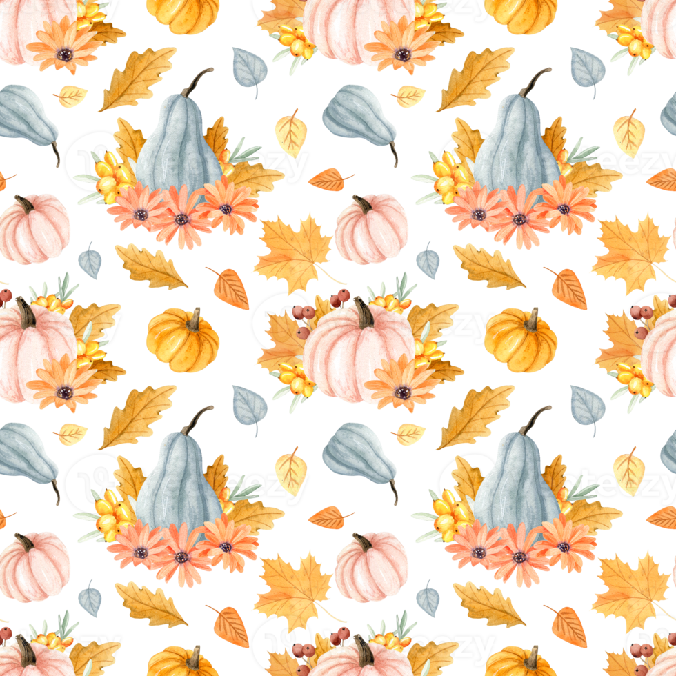 motif d'automne aquarelle png