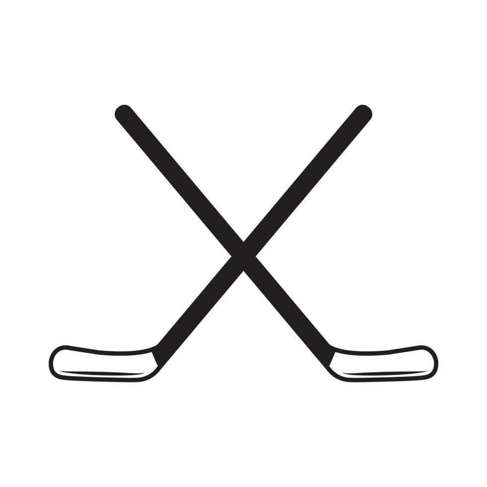 palo de hockey de deporte de invierno retro vintage. se puede usar como emblema, logotipo, insignia, etiqueta. marca, cartel o impresión. arte gráfico monocromático. ilustración vectorial grabado vector