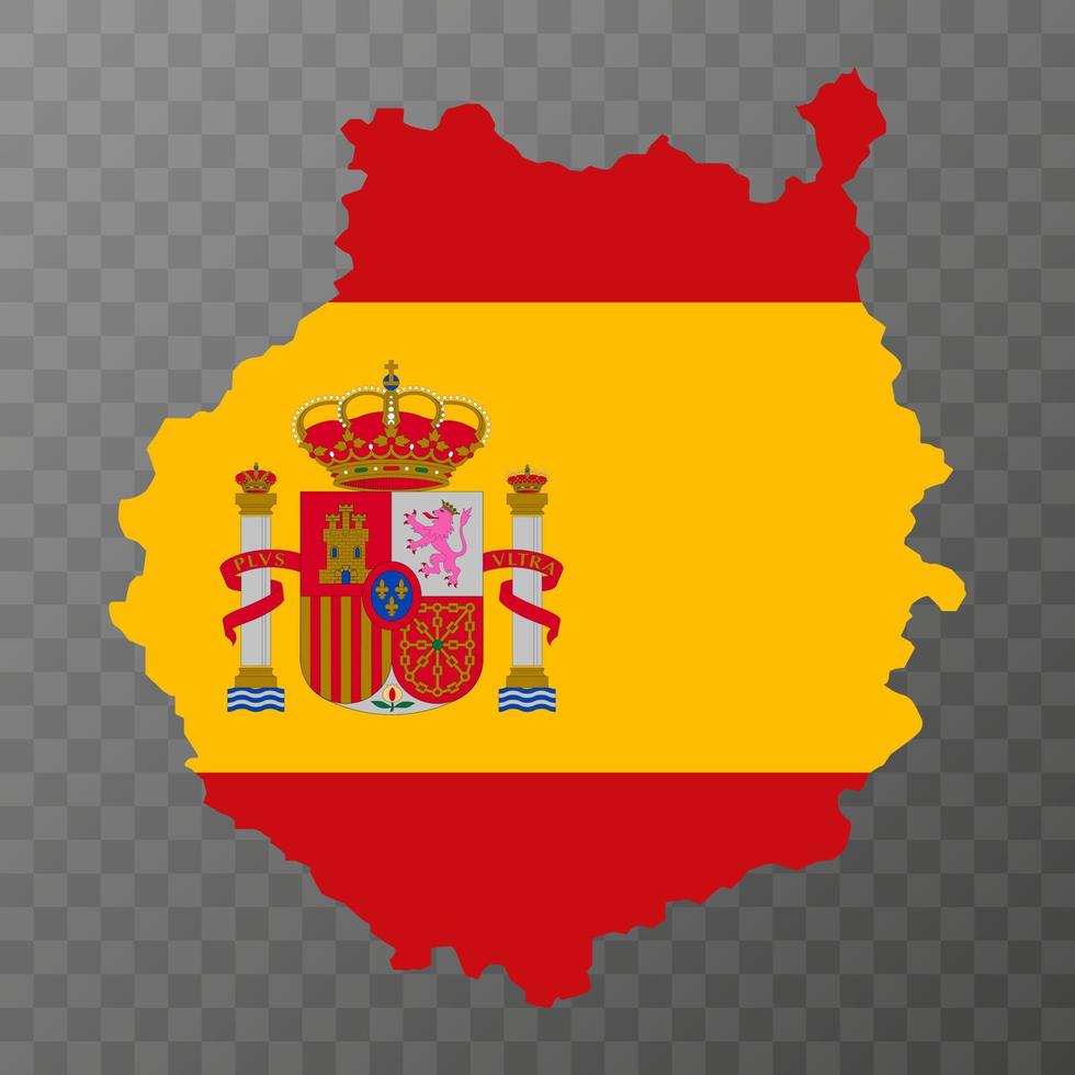 Gran canaria island map, Spain region. Vector illustration.