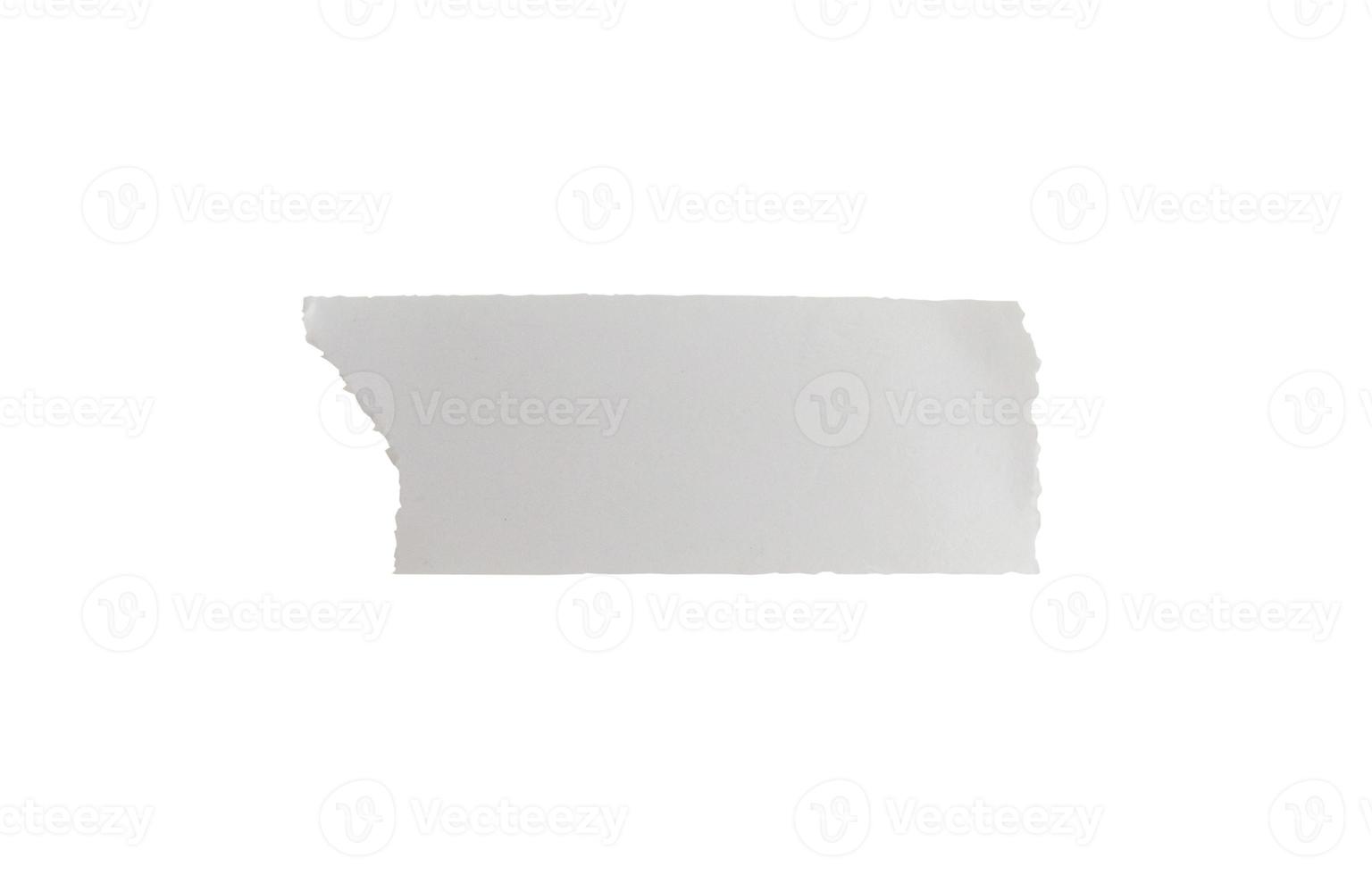 Blank white paper sticker label isolated on white background with clipping path photo