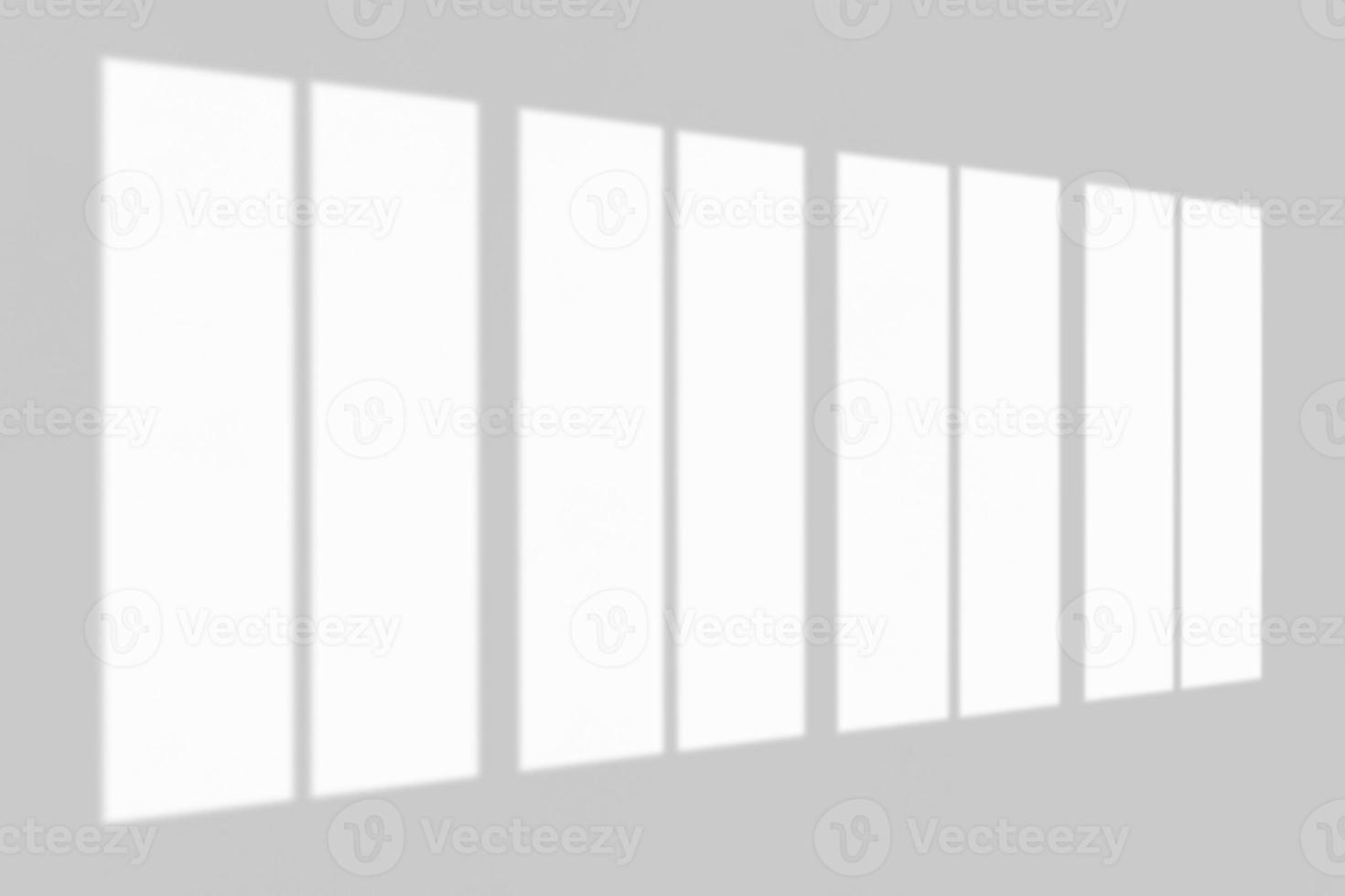 Window shadow drop on white wall background photo