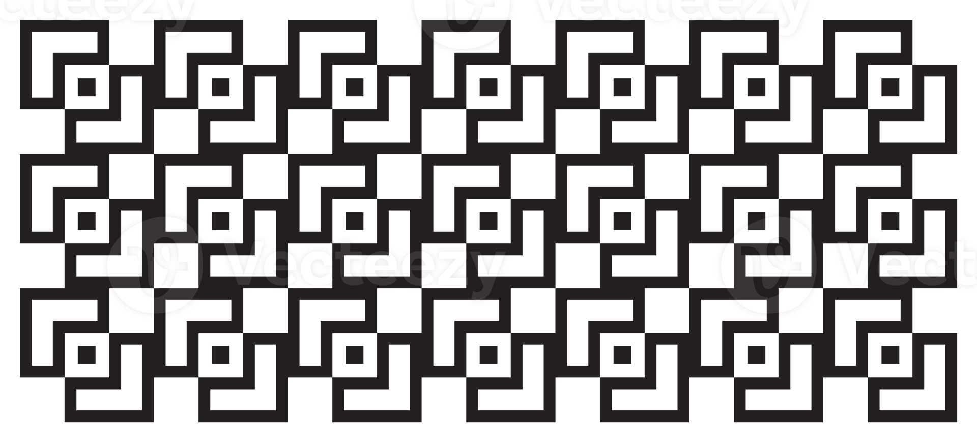 black pattern. PNG with transparent background.