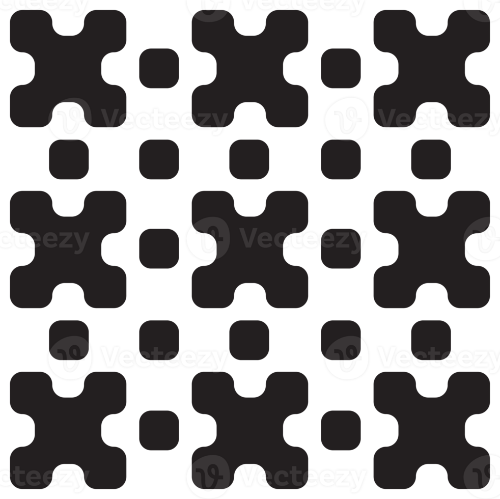 black pattern. PNG with transparent background.