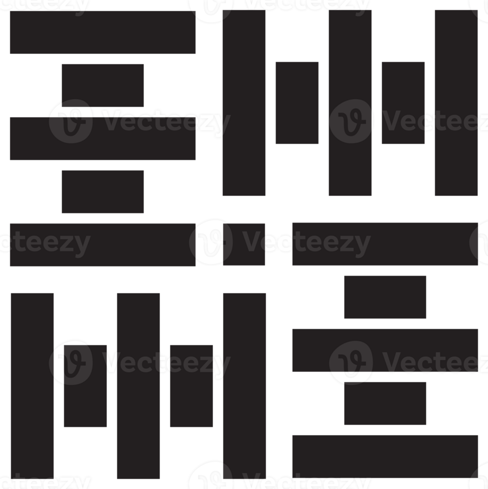 black pattern. PNG with transparent background.