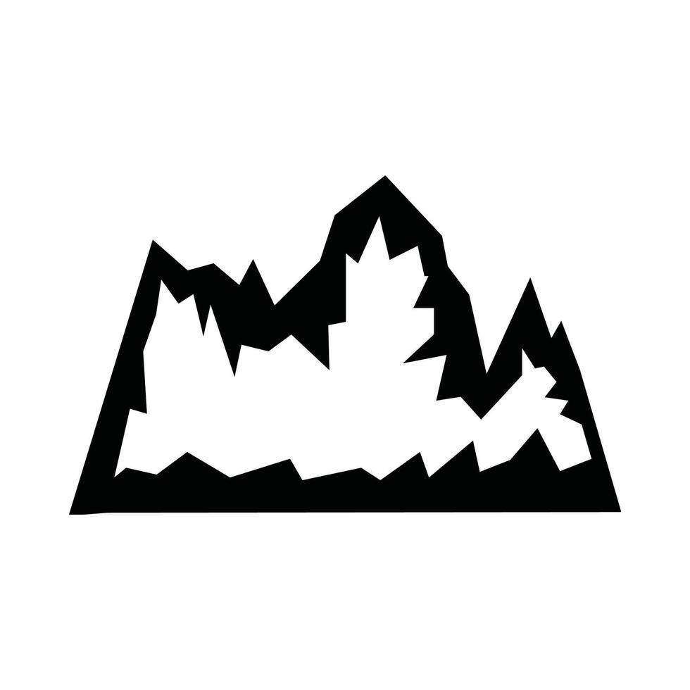 montañas retro vintage para acampar. se puede usar como emblema, logotipo, insignia, etiqueta. marca, cartel o impresión. arte gráfico monocromático. vector