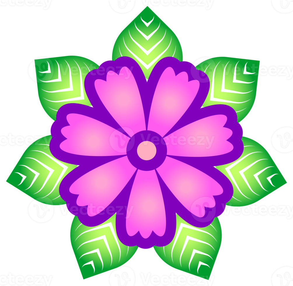 Flower ornament. PNG with transparent background.