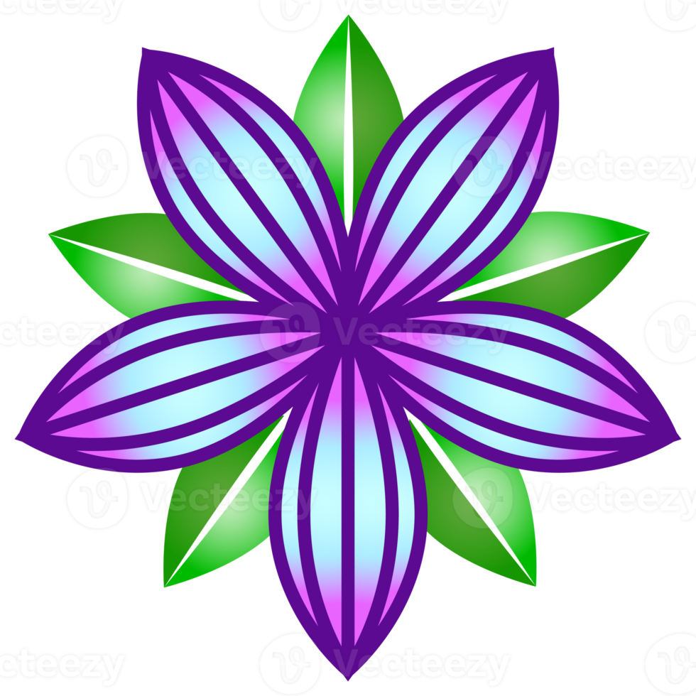 Flower ornament. PNG with transparent background.