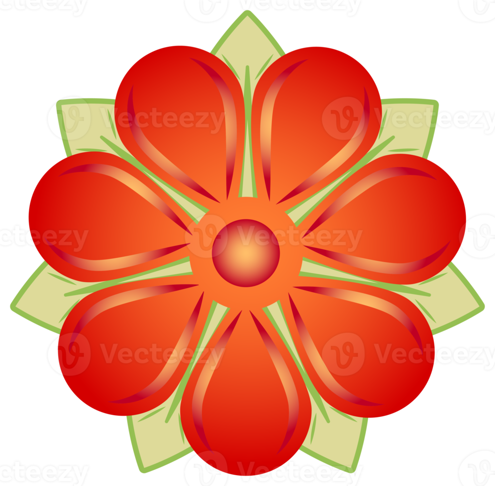 Flower ornament. PNG with transparent background. 12589299 PNG