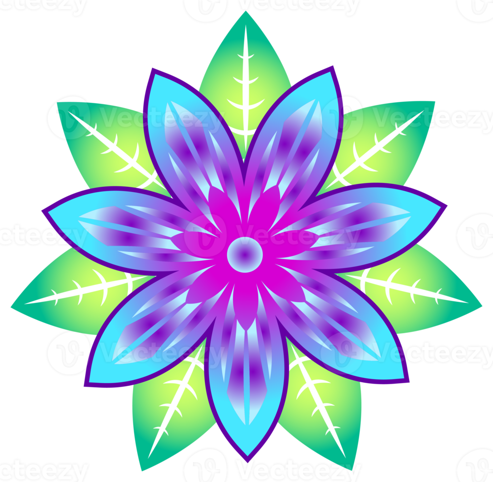Flower ornament. PNG with transparent background.