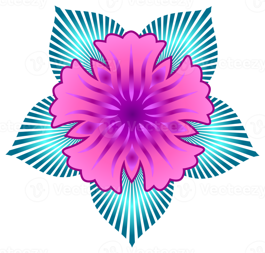 Flower ornament. PNG with transparent background.