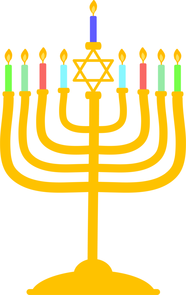 Hanukkah Symbol. Festival of Lights, Jewish Festival Hand Drawn Element png