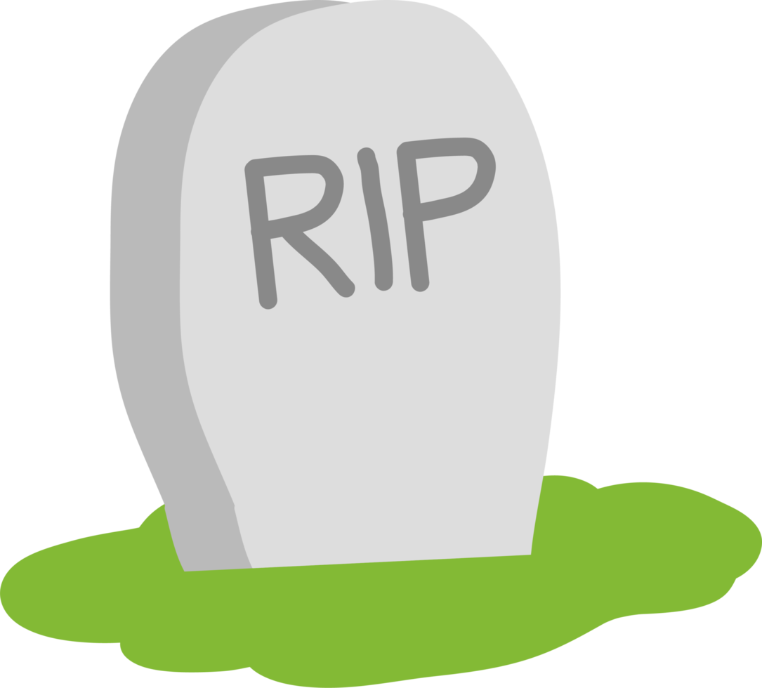 Grave, RIP Hand Drawn Halloween Illustration 12589327 PNG