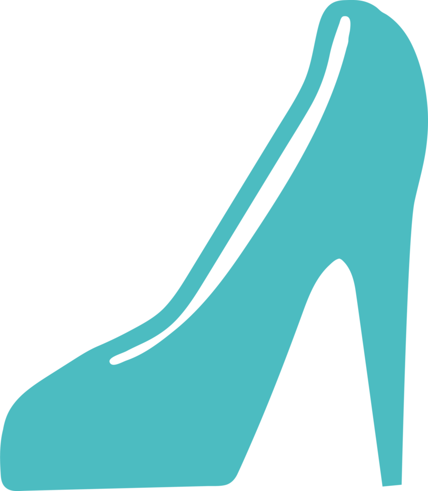 Hand Drawn Illustration of High Heel Women Shoe png