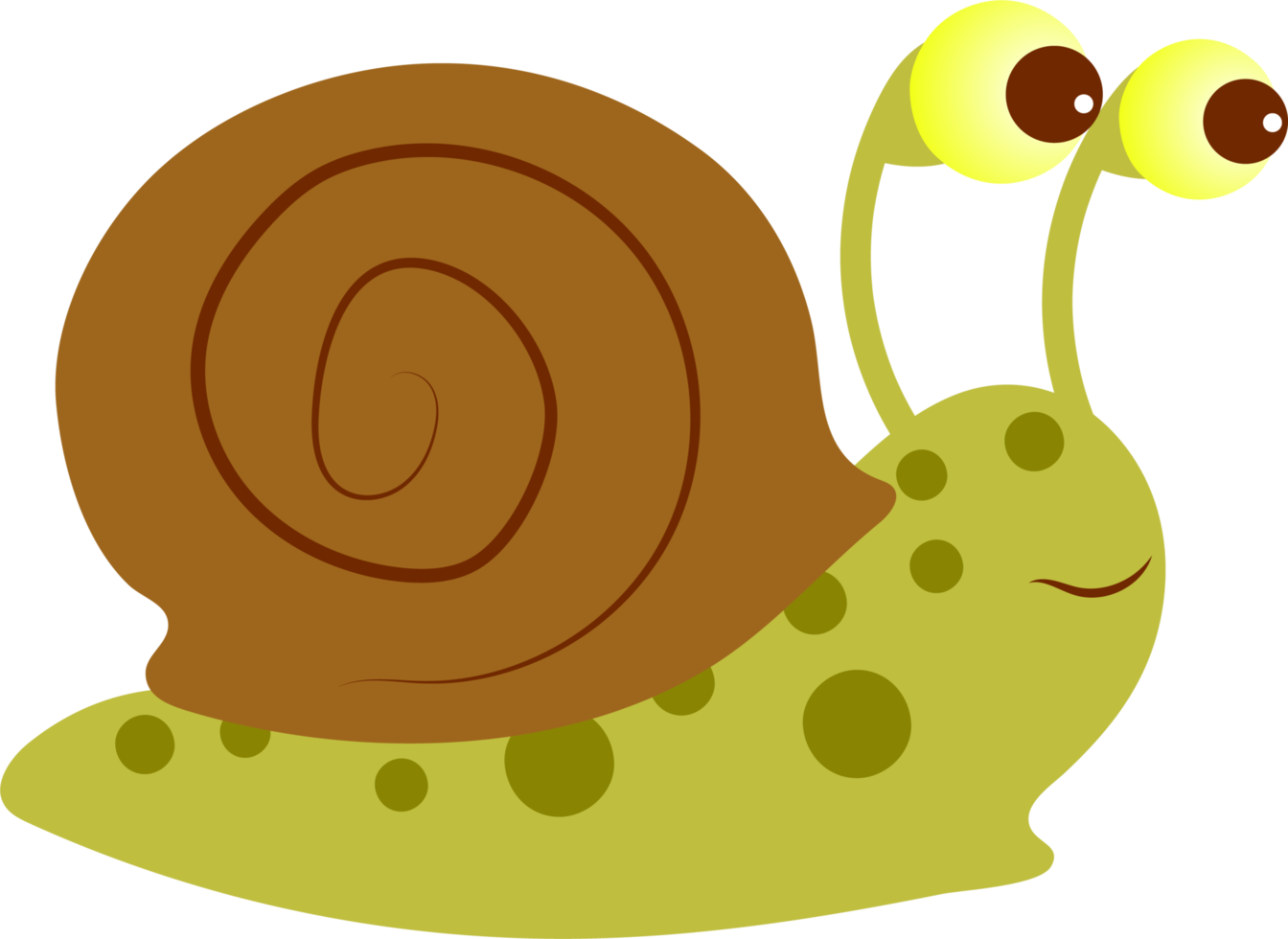 ilustración de dibujos animados dibujados a mano de caracol png