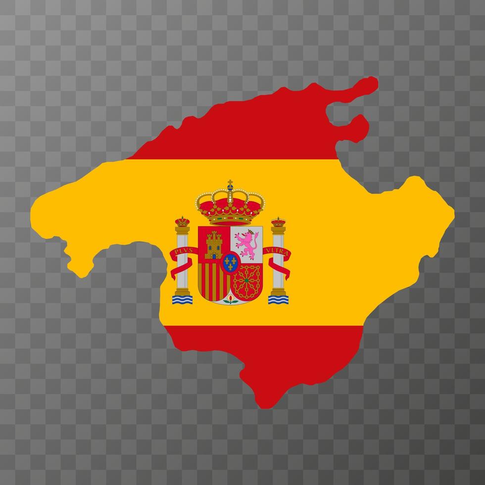 mapa de mallorca, región de españa. ilustración vectorial vector