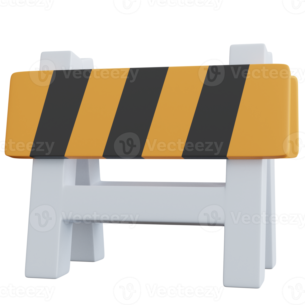 3d rendering board for road block isolated 12589437 PNG