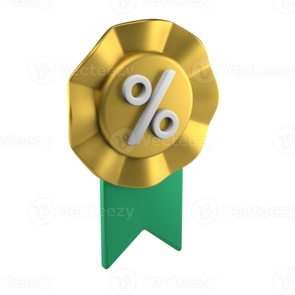 discount badge 3d icon illustration png