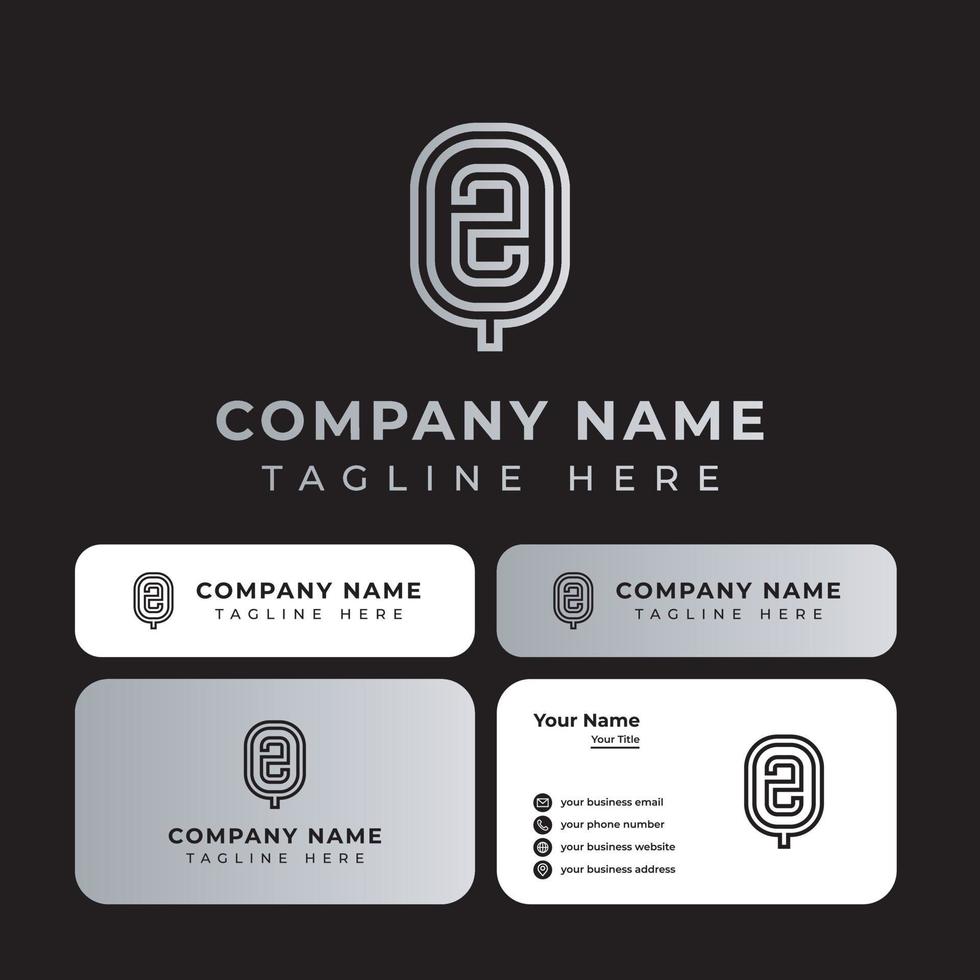 Letter QZ Outline Logo, suitable for any business or personal identity. vector