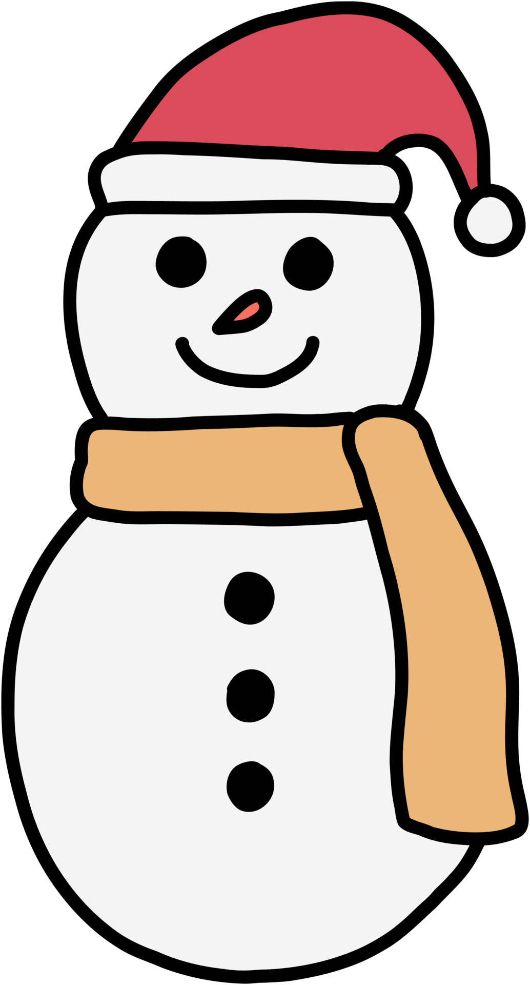 Premium Vector  Hand drawn snowman