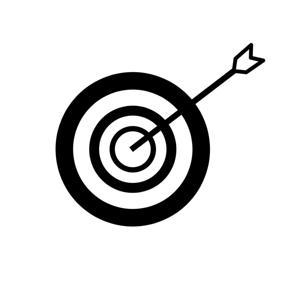 Vector illustration of a target icon. Target with line style. Isolated