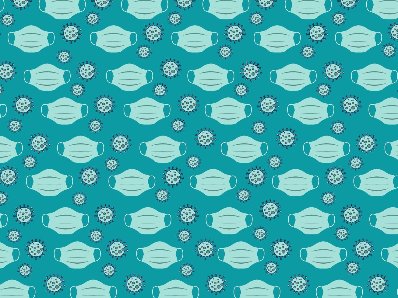 seamless pattern with fabric medical face masks.Virus protection. Coronavirus pandemic. Covid-19.For printing and electronic media vector
