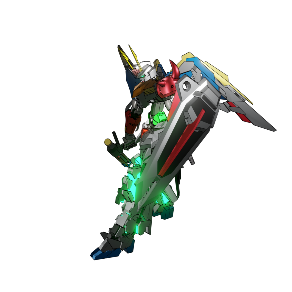 Mecha attack pose png