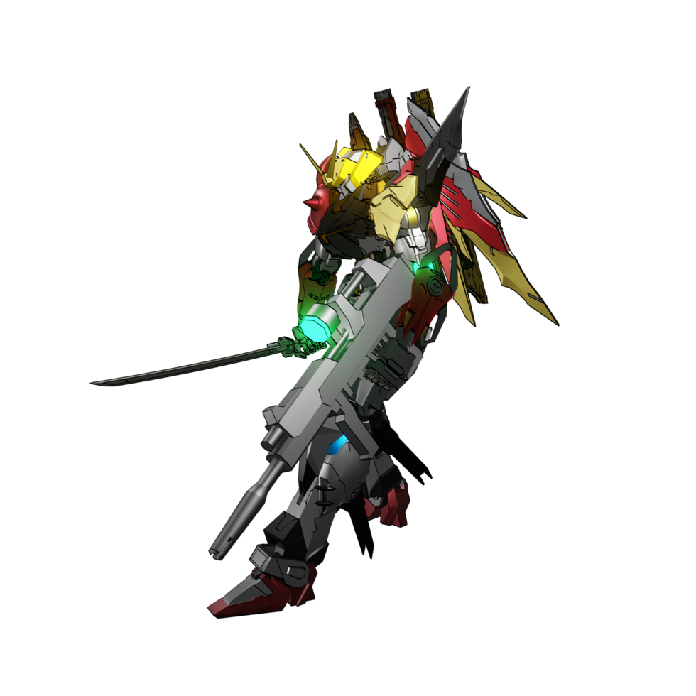 pose de ataque mecha png