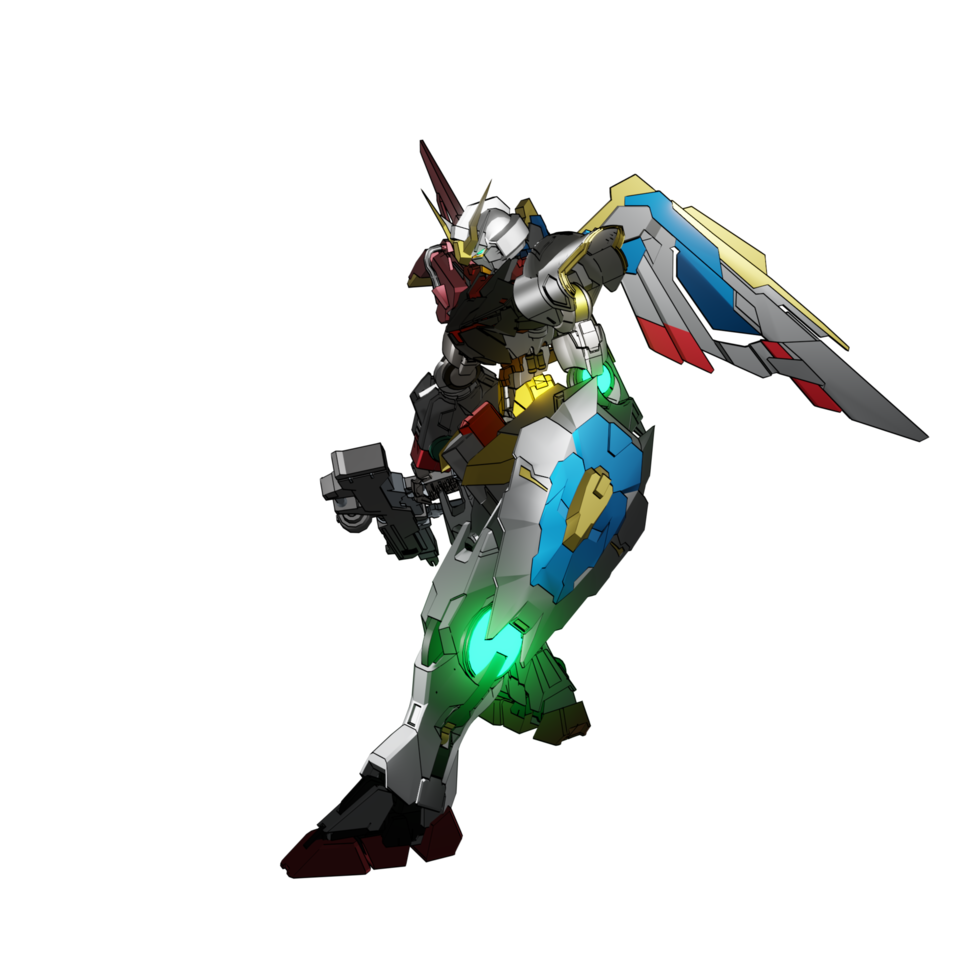 pose de ataque mecha png