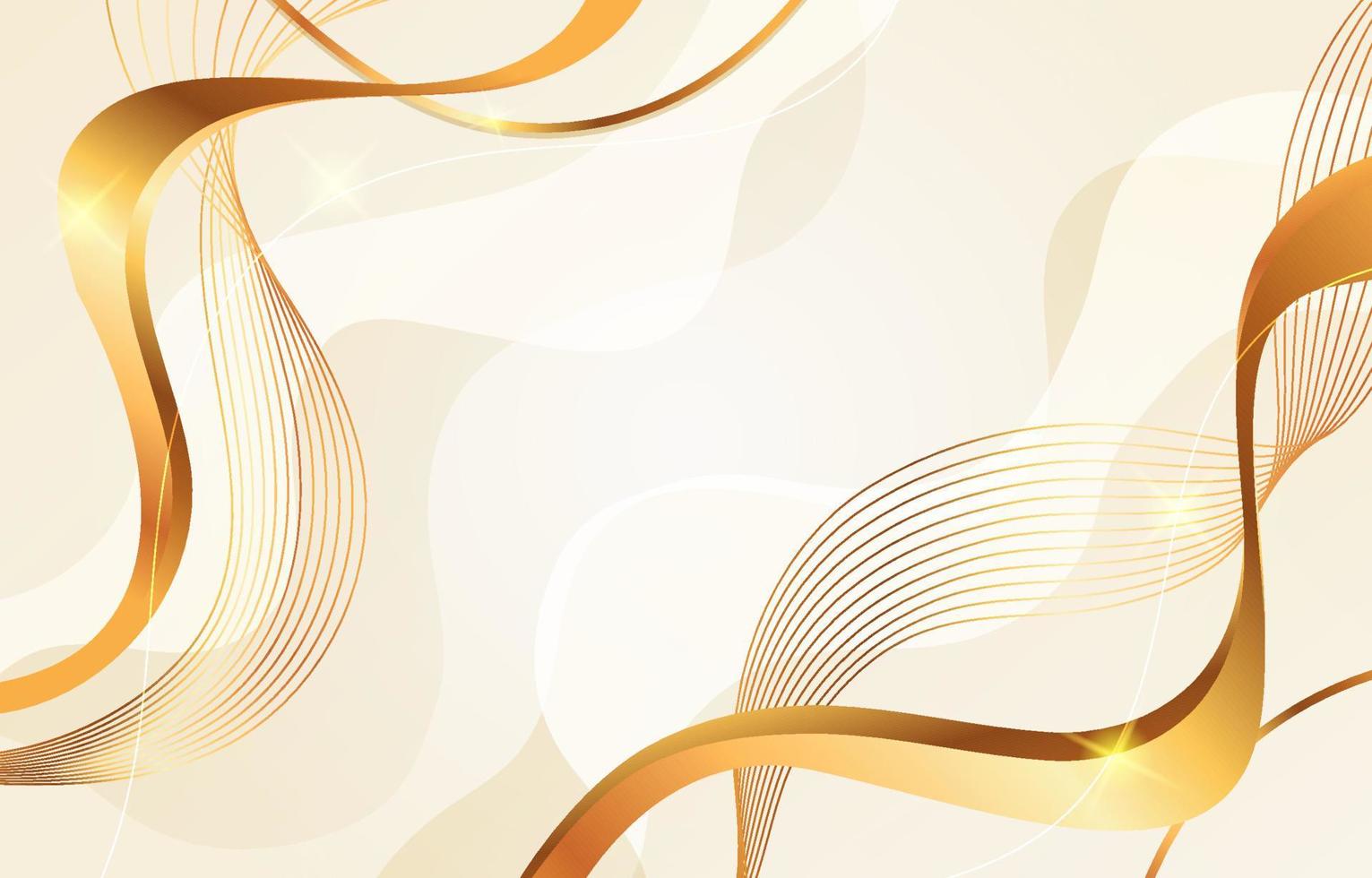 Abstract White and Gold Background vector