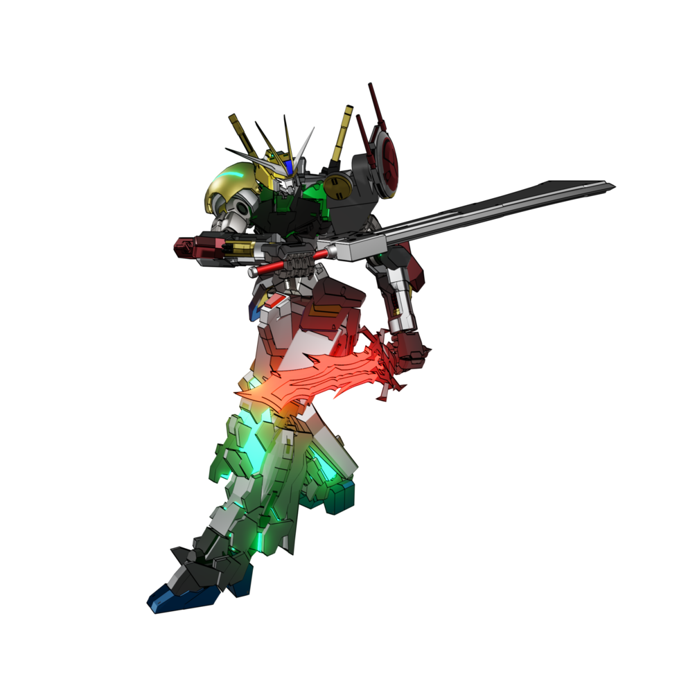 Mecha attack pose png