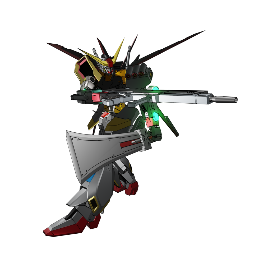 pose de ataque mecha png