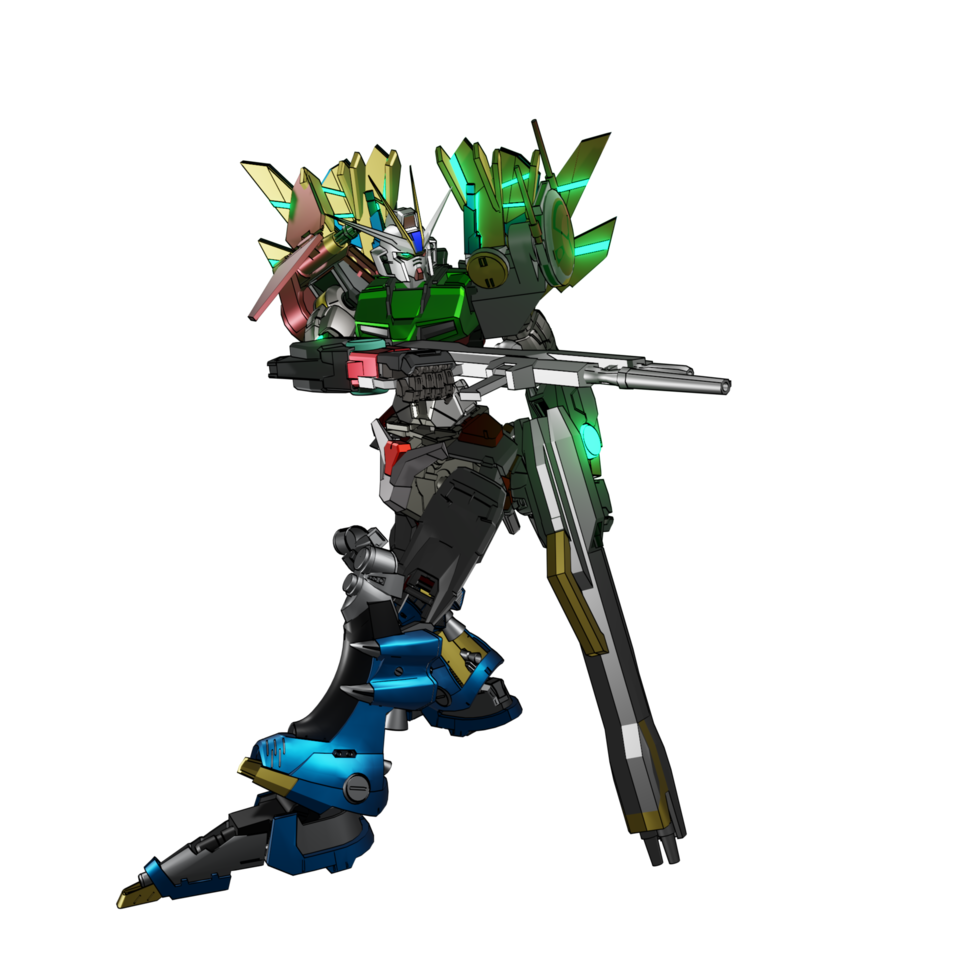 Mecha attack pose png