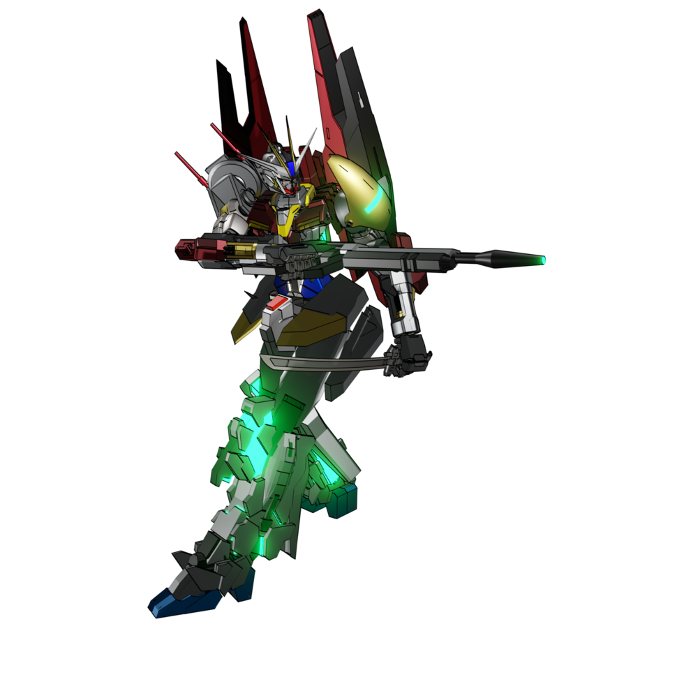 Robot attack pose png