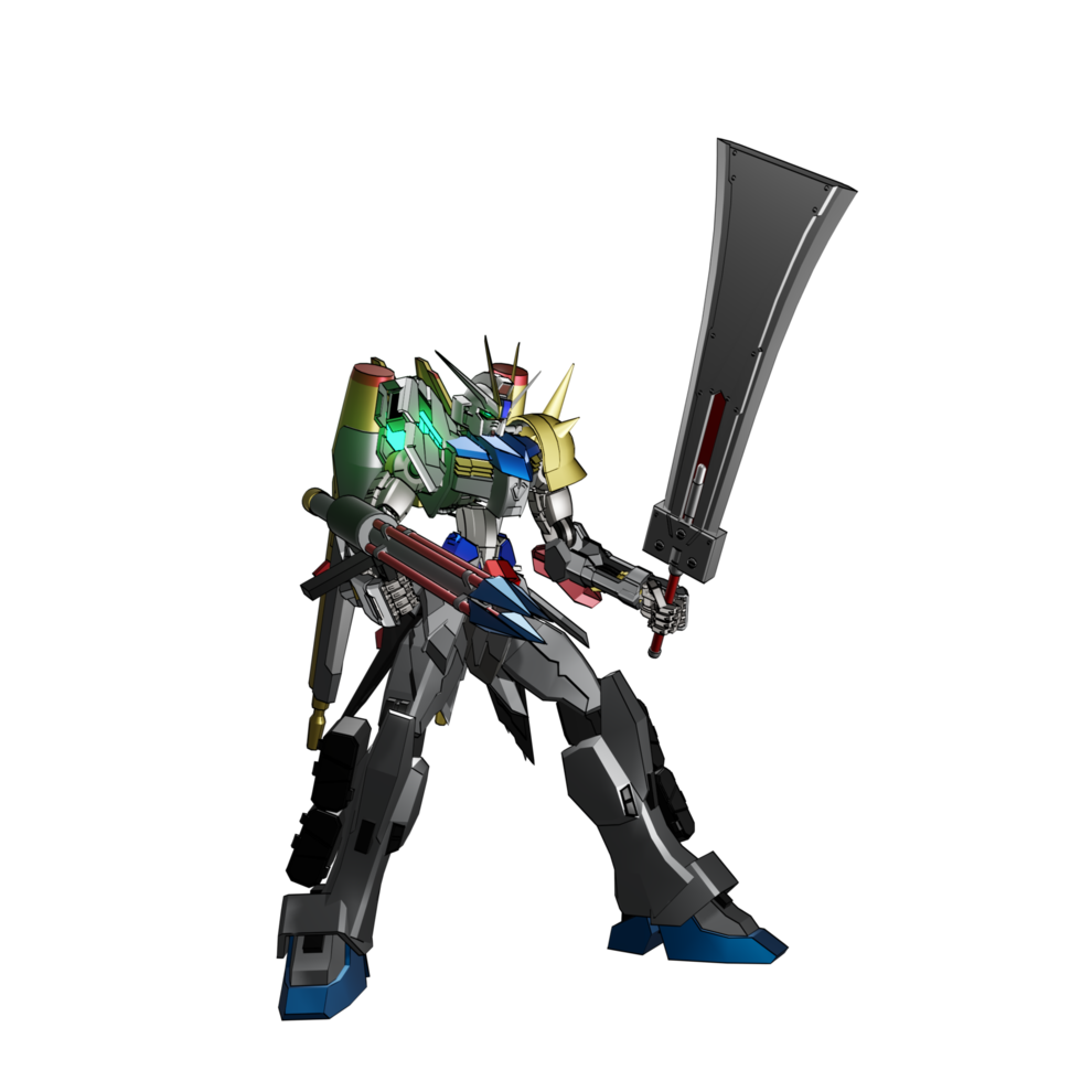 pose de ataque mecha png