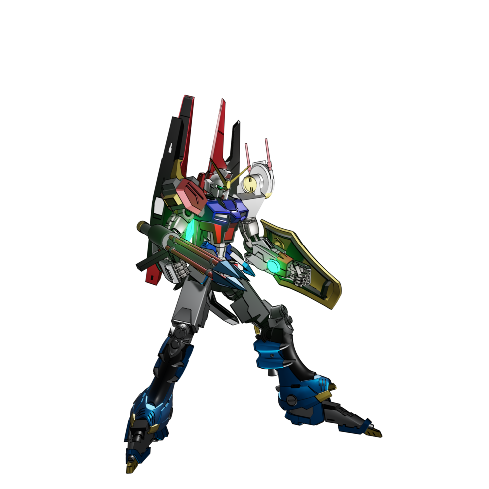 Mecha attack pose png