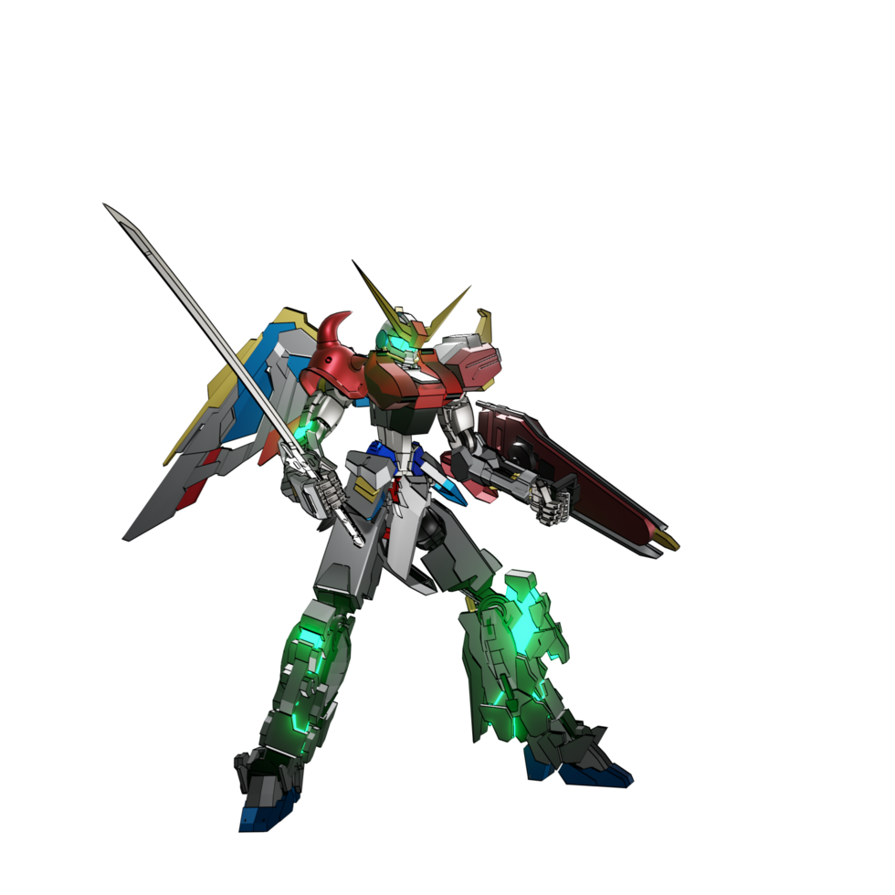 Mecha attack pose png