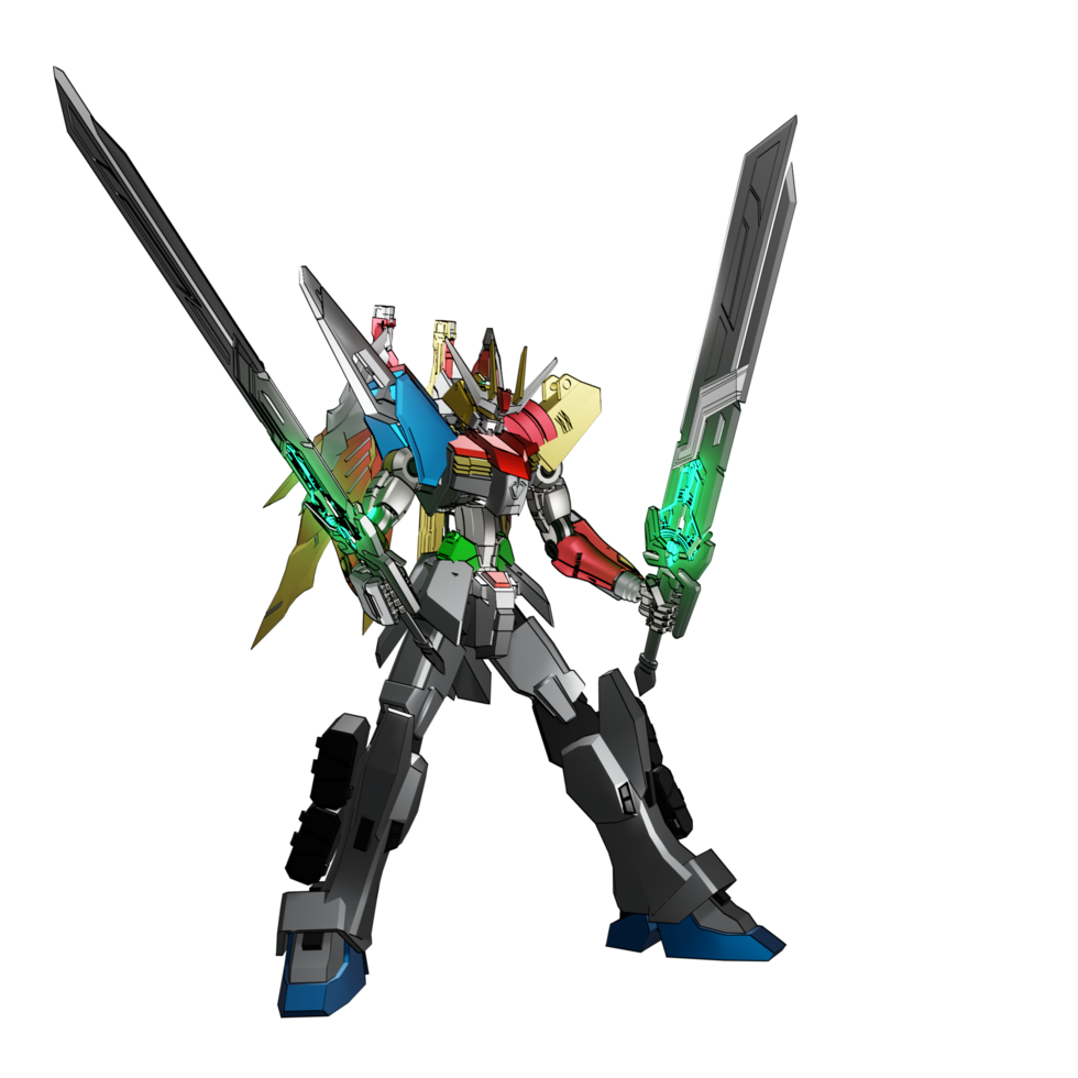 Mecha attack pose png