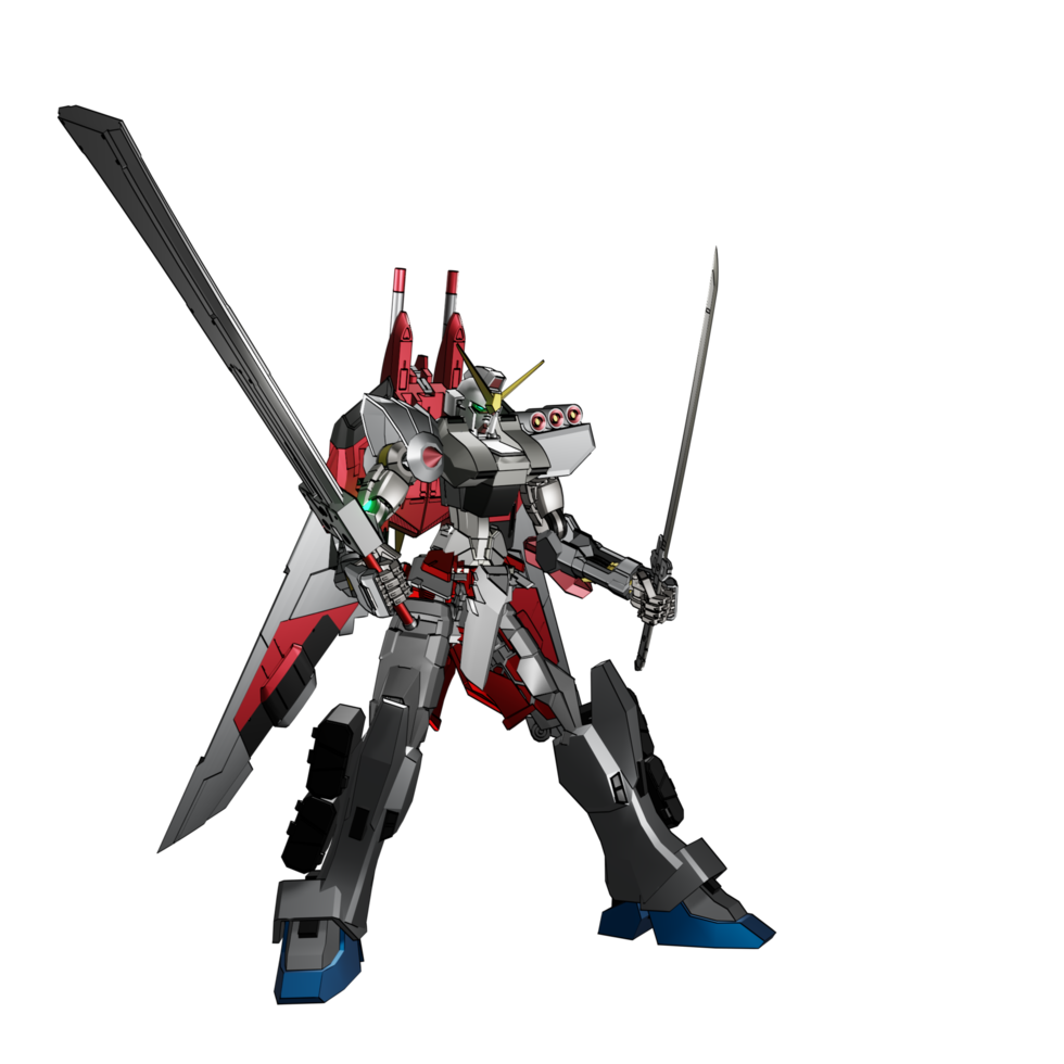 Mecha attack pose png