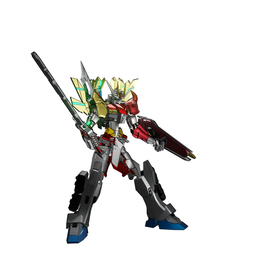 Mecha attack pose png