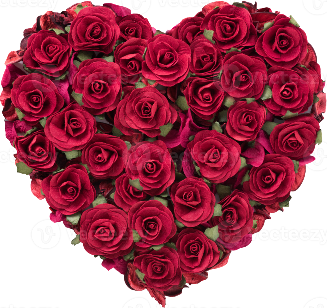 Rose heart shape for love wedding and valentines day png