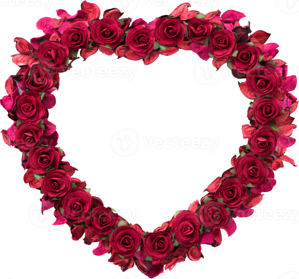 Rose heart shape for love wedding and valentines day png