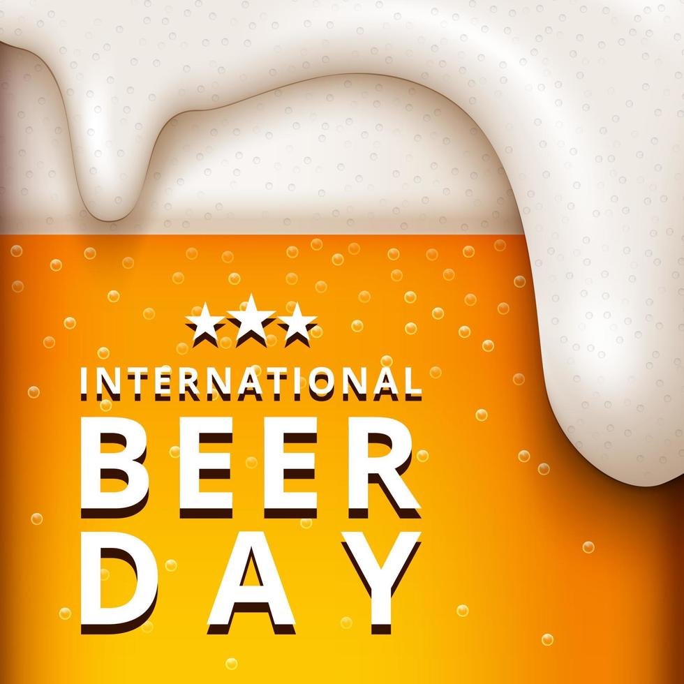 International Beer Day, on August. Cheers with clinking beer mugs conceptual. vector illustration.